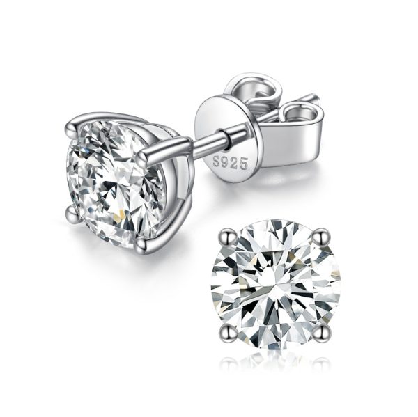 Classic Stud 4-Claw Style Moissanite Earrings Jewelry