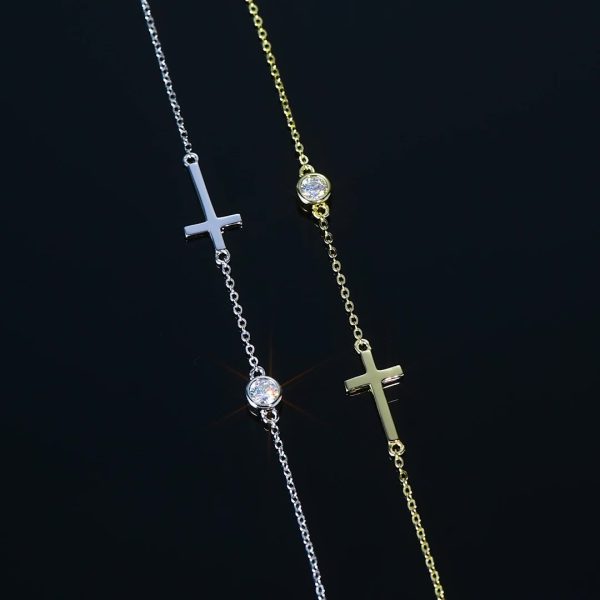 God Bless Crossing Shape Moissanite Diamond Bracelets - Image 12