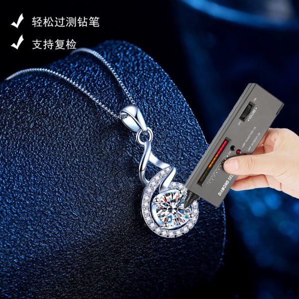 Gourd Type Moissanite Pendant S925 sterling silver Necklace Jewelry - Image 3