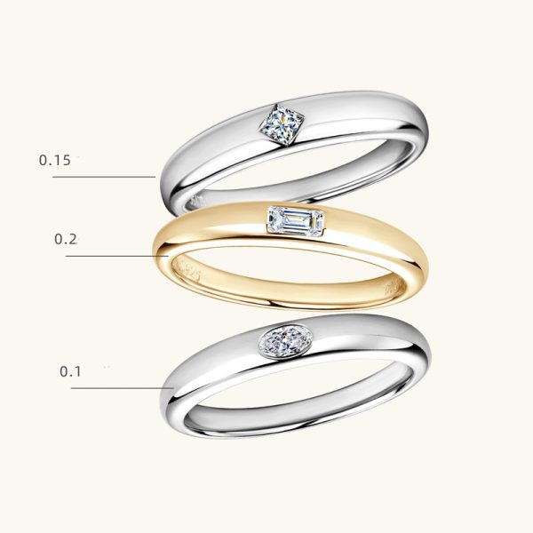 Shaped wedding Moissanite Diamond Rings - Image 8