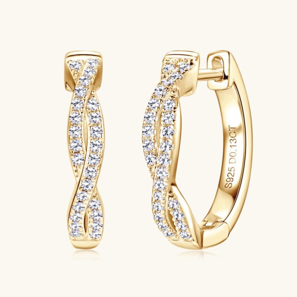 Fashion Winding type Style Moissanite Earrings Jewelry - Image 2