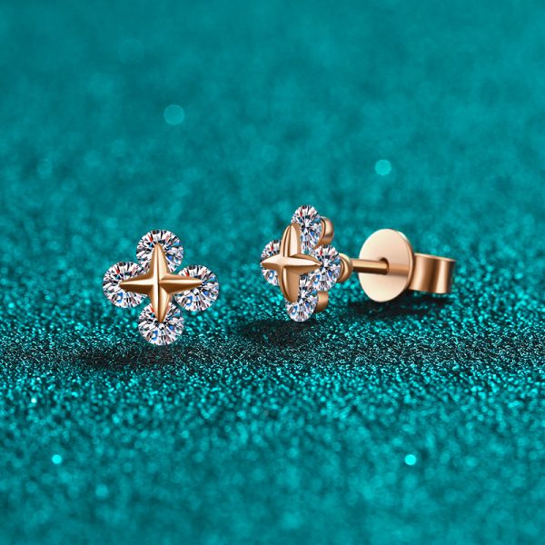 Luxe Jasmine Style Moissanite Earrings Jewelry - Image 3