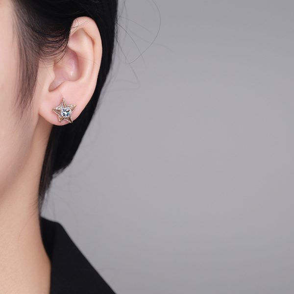 Starfish Style Moissanite Earrings Jewelry - Image 4