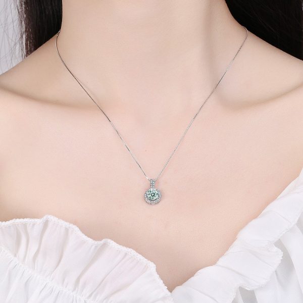 Moissanite Pendant S925 sterling silver Necklace Jewelry - Image 5