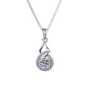 Gourd Type Moissanite Pendant S925 sterling silver Necklace Jewelry