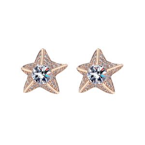 Starfish Style Moissanite Earrings Jewelry