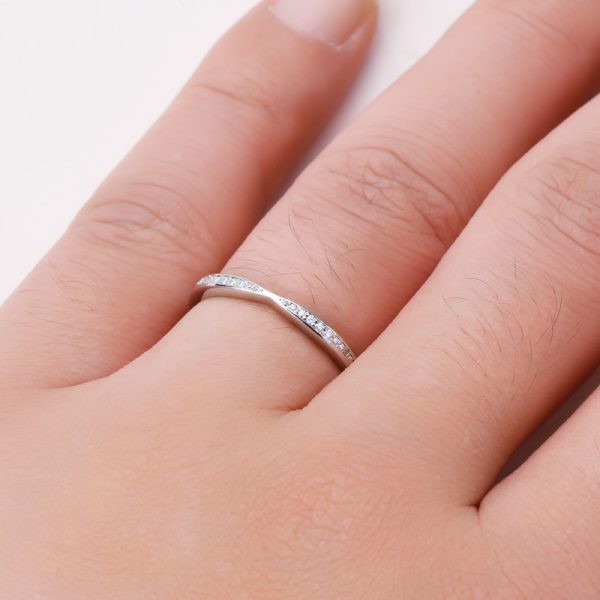 Moissanite Diamond Fashion Wedding Couple Rings - Image 9