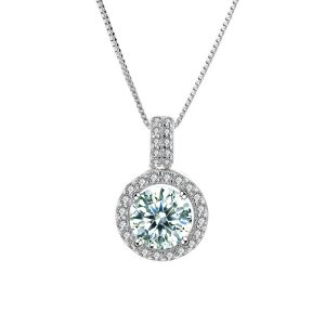 Moissanite Pendant S925 sterling silver Necklace Jewelry