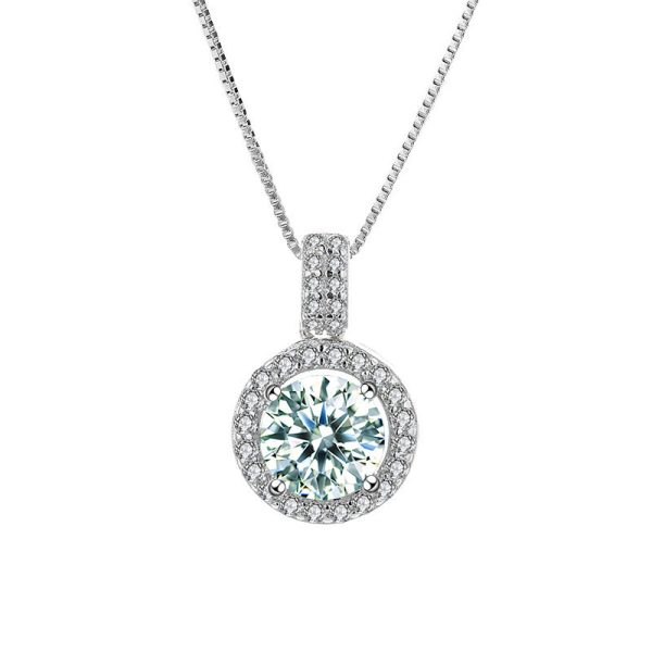 Moissanite Pendant S925 sterling silver Necklace Jewelry