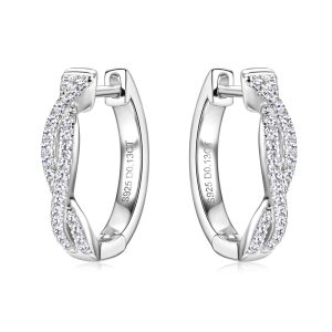 Fashion Winding type Style Moissanite Earrings Jewelry