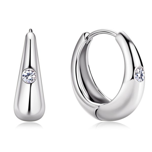 Tassel Circle Style Moissanite Earrings Jewelry