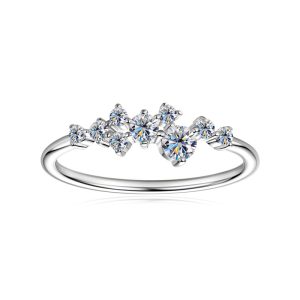 Gypsophila Style Moissanite Rings Jewelry