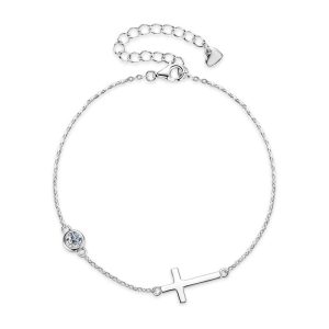 God Bless Crossing Shape Moissanite Diamond Bracelets