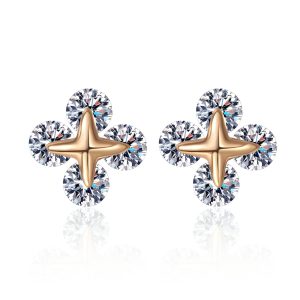 Luxe Jasmine Style Moissanite Earrings Jewelry