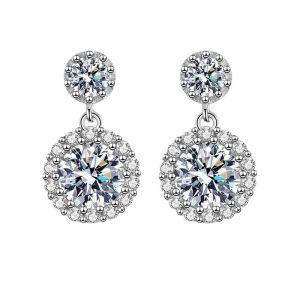 Fashion Trendy Style Moissanite Earrings Jewelry