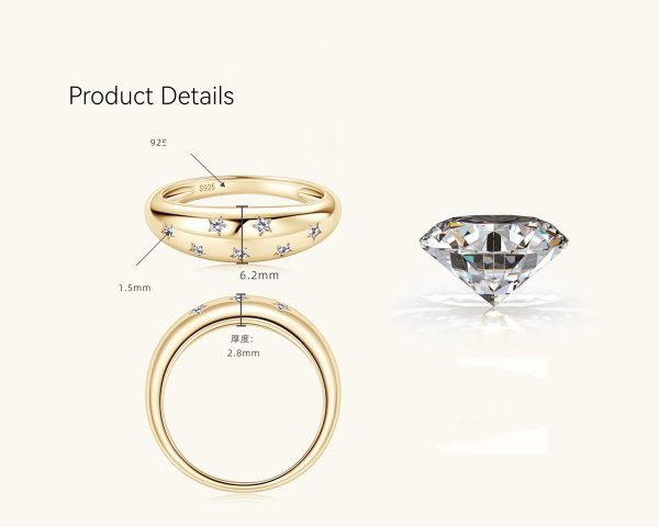 Classic Gypsophila Style Moissanite Rings Jewelry - Image 6
