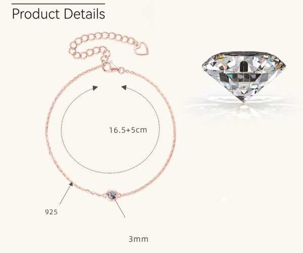 Exquisite 0.1CT Moissanite Diamond Bracelets - Image 4