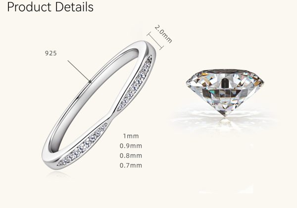 Moissanite Diamond Fashion Wedding Couple Rings - Image 5