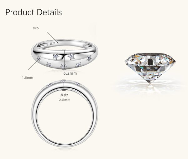 Classic Gypsophila Style Moissanite Rings Jewelry - Image 5