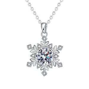 Snowflake Type Moissanite Pendant Necklace