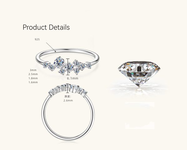 Gypsophila Style Moissanite Rings Jewelry - Image 5