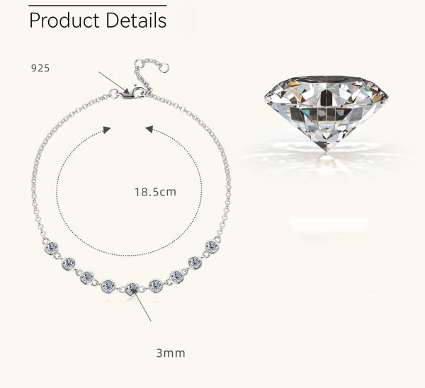 Half-circle Style Moissanite Diamond Bracelets - Image 9