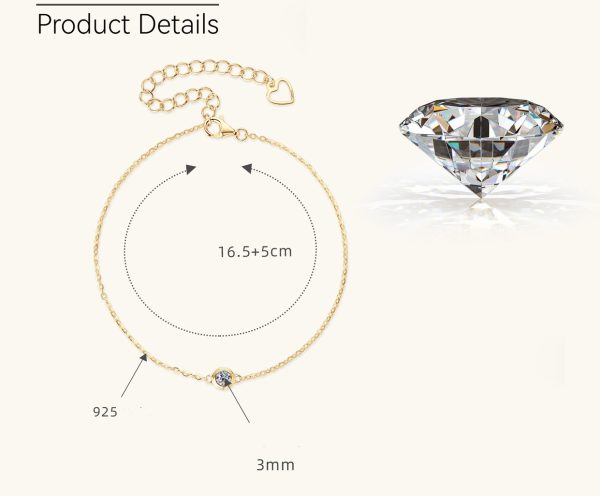 Exquisite 0.1CT Moissanite Diamond Bracelets - Image 7