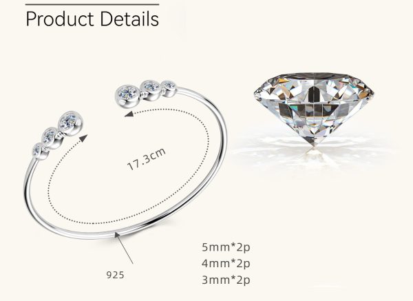 Exquisite Luxury Style Moissanite Diamond Bracelets - Image 7