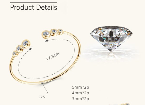 Exquisite Luxury Style Moissanite Diamond Bracelets - Image 4