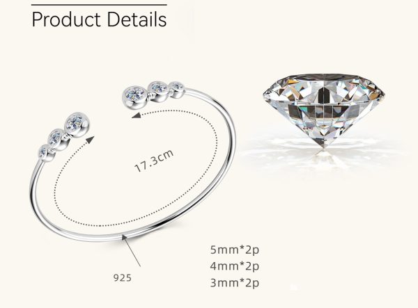 Flower Style Moissanite Diamond Bracelets - Image 3