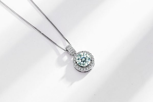 Moissanite Pendant S925 sterling silver Necklace Jewelry - Image 4