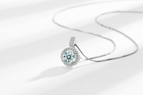 Moissanite Pendant S925 sterling silver Necklace Jewelry - Image 2