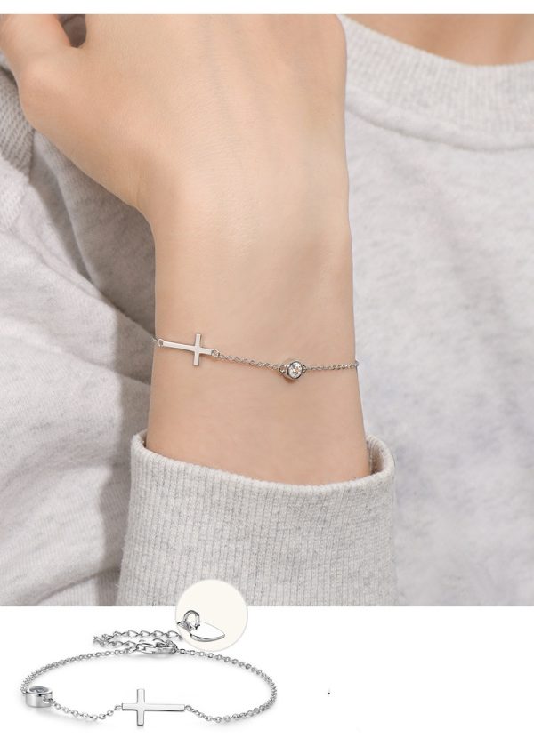 God Bless Crossing Shape Moissanite Diamond Bracelets - Image 10