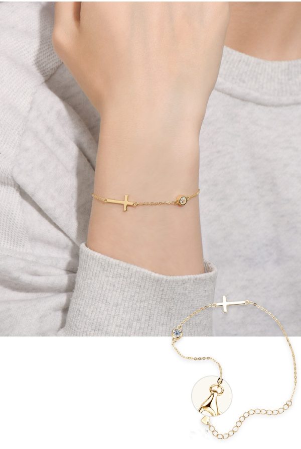 God Bless Crossing Shape Moissanite Diamond Bracelets - Image 9
