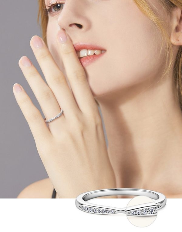 Moissanite Diamond Fashion Wedding Couple Rings - Image 7