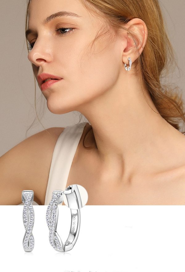 Fashion Winding type Style Moissanite Earrings Jewelry - Image 13