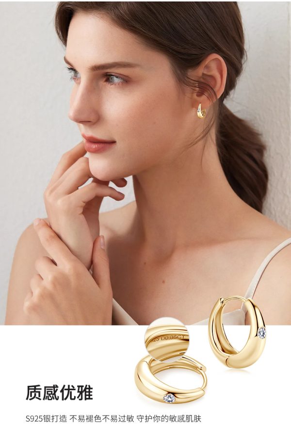 Tassel Circle Style Moissanite Earrings Jewelry - Image 8