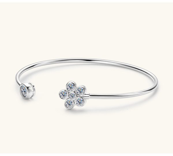 Flower Style Moissanite Diamond Bracelets - Image 2