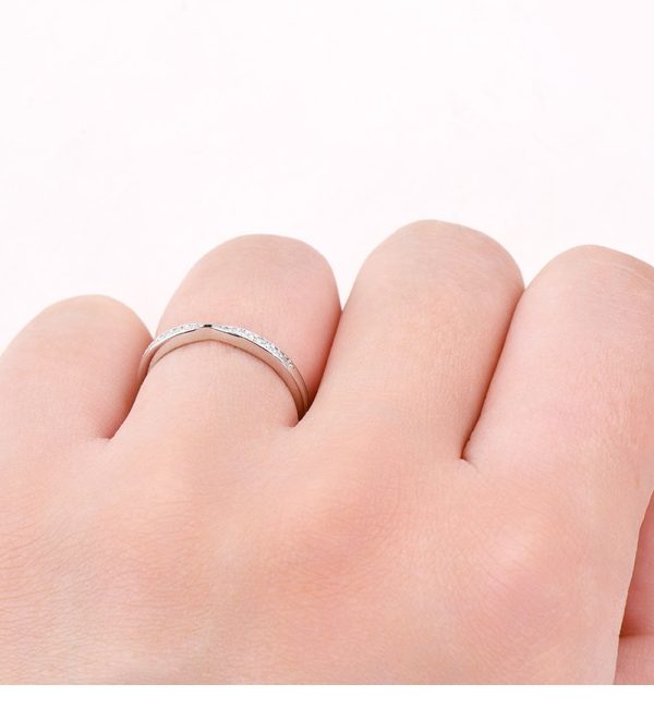 Moissanite Diamond Fashion Wedding Couple Rings - Image 8
