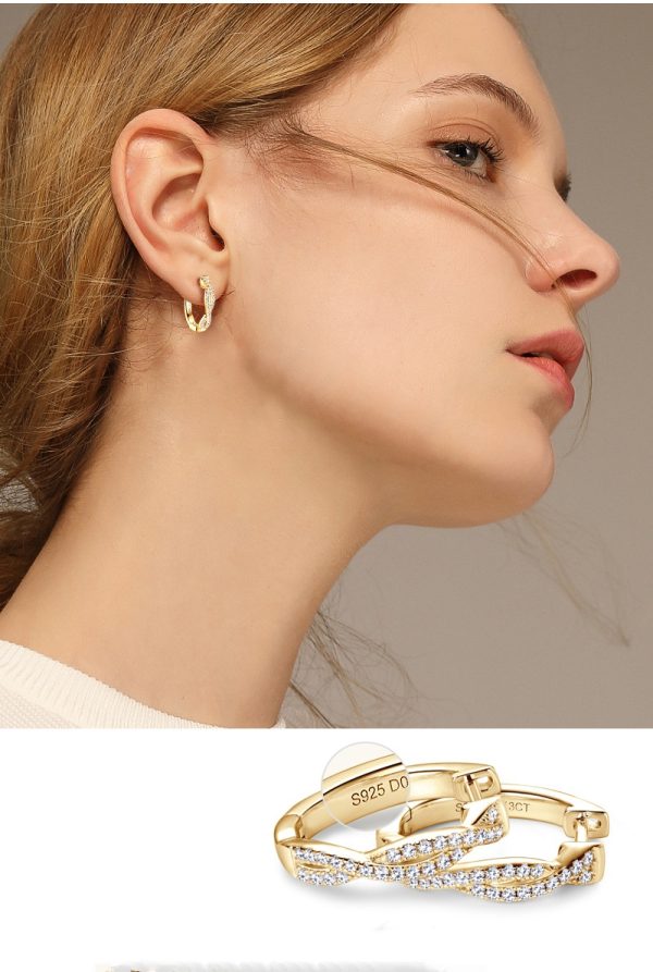 Fashion Winding type Style Moissanite Earrings Jewelry - Image 12