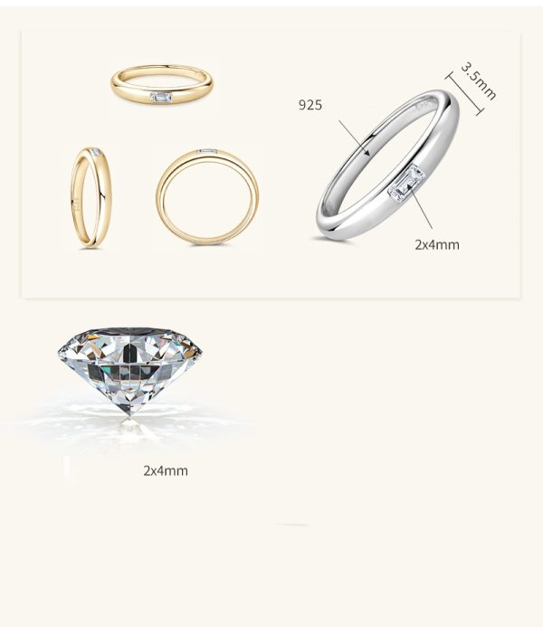 Shaped wedding Moissanite Diamond Rings - Image 9