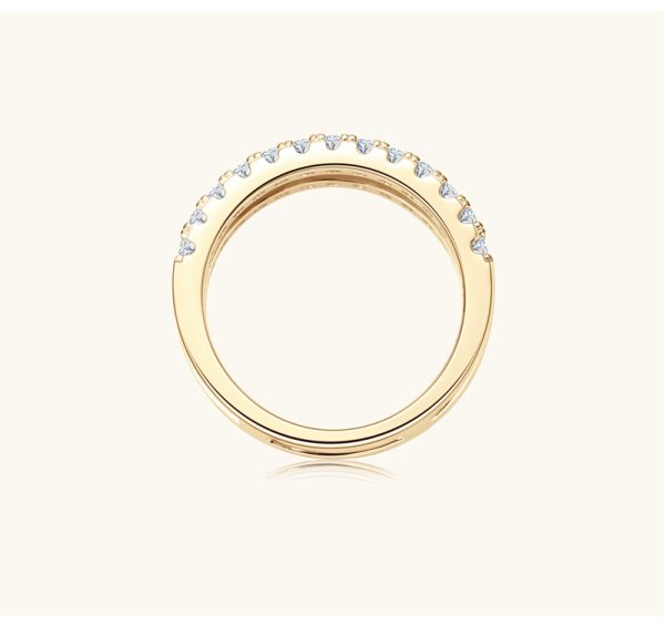 D Color Moissanite Diamond Double Circles Rings - Image 8
